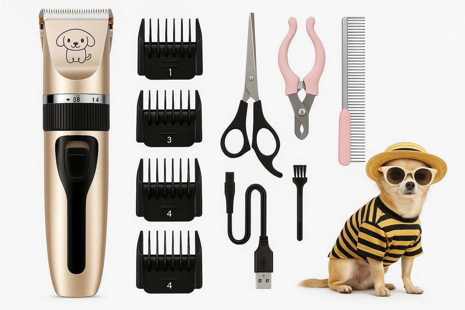 Miniatura 2 de Kit Maquina Cortadora de Pelo para Masco